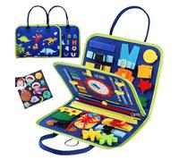 Early Learning Felt Book - Quiet Skills Binder, Creative Play | Child-Centered Learning Toy with Zip Shapes for Life Practice Routine Travel Engagement Preschool Study