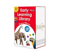 Early Learning Library - Box Set of 10 Books: Big Board Books Series with Large Font for Kids | Includes ABC, Numbers, Shapes, Colours, Birds, Wild Animals, Farm Animals & Pets, Fruits, Vegetables.