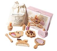 Early Learning Wood Cosmetic Kits Children Role Playing Makeup Toy With Accessories For Preschool Girl Gifting Supply Wooden Makeup Toy For Toddler