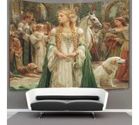 Early Medieval Court Painting Tapestry, Wall Art Aesthetic Home Decoration for Living Room Dorm 180cmx230cm