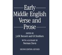 Early Middle English Verse And Prose