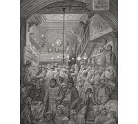 Early morning in Billingsgate fish market 19th century London. After an illustration by Gustave DorÔøΩ in the 1890 American edition of London: A Pilgrimage written by Blanchard Jerrold and illustrated