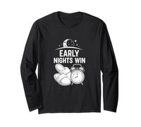 Early Nights Win Grandpa Energy Old Soul Night Routine Long Sleeve T-Shirt