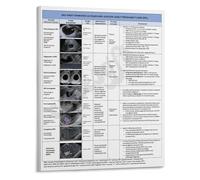 Early Pregnancy Loss First Trimester Ultrasound Reference Poster Guide for Maternal Fetal Medicine Clinic Educational Medical Wall Art(Framed,08x12inch(20x30cm))