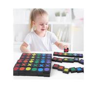 Early Qwirkle Educational Toys Wooden Parent Child Two Player Chess Gift Game