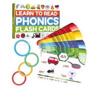 Early Reading Flash Kit - Word Cards, Voice Tutorials | 20 Stage Learning with Exposed Words Digraphs Blends, Long Sounds for Children's Home Education Ele