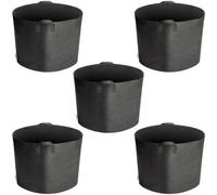 Earlygrow 5-Pack 56 Litres (15 Us Gallon) Fabric Plant Grow Bags Heavy Duty Breathable Nonwoven Smart Growing Growbag Planter Pot
