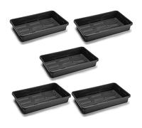 EarlyGrow Heavy Duty 38cm Medium Seed Tray Drainage Holes 5-Pack Greenhouse