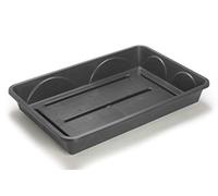 EarlyGrow Heavy Duty Large Seed Gravel Tray 58x38x9.5cm Black 3-Pack