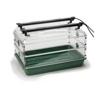 EarlyGrow Large Double Height Extendable Propagator Germination Kit with LED Grow Lights for Seed Starting, Indoor Gardening, Cloning Plants - 58x38x32.5cm