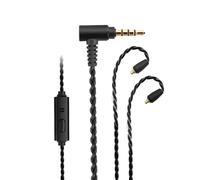 Earmax 4-Strand 3.5mm 6N OCC Upgrade Cable with Remote Mic 4ft Compatible with Sennheiser IE300 IE200 IE600 IE900 Earphones