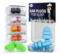Earmedic Snooze Ear Plugs for Sleep - 6 Pairs Soft Silicone Reusable Noise Cancelling Earplugs for Side Sleepers & Snoring