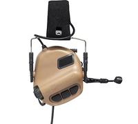 EARMOR Tactical Headset - Hunting & Shooting Earmuffs with Microphone & Sound Amplification - Waterproof, Noise Cancelling Military Earpiece for Hearing Protection Coyote