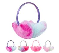 Earmuffs for Girls Women,Rainbow Winter Ear Cover,Warm Ear Muffs for Kids,Colourful Fluffy Earmuffs,Plush Ear Warmers,Soft Ear Protector,Windproof Winter Accessory for Outdoor,Behind the Head Earflaps