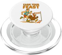 Earn Your Feast Thanksgiving Day Race Run Funny Motivational PopSockets PopGrip for MagSafe