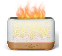 Earnest Living Essential Oil Diffuser Classic Flame Diffuser 200ml Timers Night Lights and Auto Off Function Home Office Humidifier Aromatherapy Diffusers for Essential Oils White