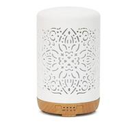 Earnest Living Essential Oil Diffuser White Ceramic Diffuser 250 ml Timers Night Lights and Auto Off Function Home Office Humidifier Aromatherapy Diffusers for Essential Oils