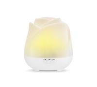 Earnest Living Rose Essential Oil Diffuser - 150ml Mini Ultrasonic Aromatherapy Diffuser for Home or Office - USB Powered, Quiet Mist, 7-Colour Light, Auto Shut-Off for Women Solid White