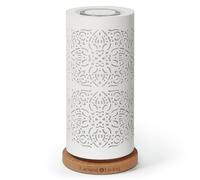 Earnest Living Waterless Essential Oil Diffuser - 100ml Nebulising Scent Machine, Metal Aroma Diffuser with Cool Mist, Timer & 7-Colour Light - For Living Room, Office or Open Spaces - White