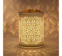 Earnest Living Wax Melt Burners Electric Wax Oil Burner for Essential Oil Wax Melts Scented Wax Cubes Home Fragrance Wax Melter Oil Burner Ceramic White for Aromatherapy Gift