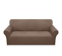 Earnmore High Stretch Sofa Covers 4 Seater Super Soft Loveseat Cover Upgraded Modern Sofa Slipcover for Dogs Pets Non Slip Furniture Protector with Elastic Bottom Machine Washable (4 Seater, Camel)