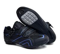 Earnmore Non-Slip Cycling Shoes, Breathable Carbon Fiber Road and Mountain Bike Shoes, Assisted Sports Shoes with Reflective Strips (5.5,Blue)