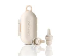 EarPeace Everyday Ear Plugs for Noise Reduction & Noise Control - High-Fidelity Earplugs, Comfortable & Reusable Earplugs for Sleep, Work, Snoring Blocking, Includes Carrying Case - Cream