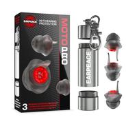EarPeace Moto Ear Plugs - 24dB Noise Canceling, Silver Case