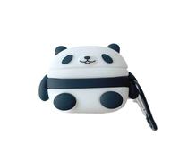 Earphone Case for AirPods Pro 2, Cute Lovely White Black Sitting Panda Case Soft Silicone Case, Happy Lucky Panda AirPods Pro 2 Cover Protective Case Skin Shockproof Protector for Earbuds