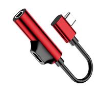 Earphone Dongle - 2 in 1 USB to 3.5 mm Headphone Adapter, Type Audio Converter, Smartphone Music Hearing Solution, Compact Audio Adapter with Simultaneous Charging for Tablets, Phones, Dev