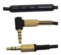 Earphone Microphone line Cable for Jack 3.5mm Replacement Audio Cable for Marshall Major II Monitor Headphone Cord with Remote Microphone Volume Control Earphone line Drive-by-Wire (Black)