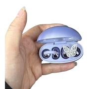 Earphone Wireless Bluetooth Jewelry, Earphone Wireless Bluetooth, Comfortable for Small Ears & Glasses Wearers, Workouts (Purple, Butterfly)