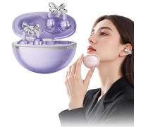 Earphone Wireless Bluetooth with Butterfly Jewelry,Open Ear Clip Earbuds with Bow,Ai Translation Wireless Bluetooth6.0 Earphones for All Phones,Comfortable for Women,for Parties Gift
