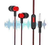 Earphones for Wired Phone, In-Ear Wired Earphones, Headphones with Portable Cord for Calls - In-Ear Wired Headphones with Mic War In-Ear Wired Earphones for Music Wired Earphones for Music King, High