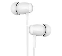 Earphones In Ear Headphones With Microphone 3.5mm Wired Earbuds For Ios And Android Smartphones Laptops Mp3 Gaming Walkman Nkk222 (White, One Size)