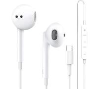 Earphones - USB C Headphones| In-Ear Wired Earphones| Noise Isolating Headphones with Microphone & Vloume Control Compatible for i-Phone & All Type C Devices. (White)