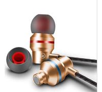 Earphones Wired In-Ear Headphones, 3.5mm Jack Headphones for Android Phones,Deep Bass Wired Earbuds with Microphone Noise Isolating Headset Compatible with Sam-sung Android Laptops Computers(Gold)