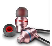 Earphones Wired In-Ear Headphones, Headphones for Android Phones, Samsung Wired Earbuds with Microphone Noise Isolating Headset Compatible with Samsung Android Tablets Laptops Computers (Rose)