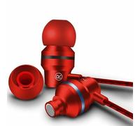 Earphones Wired In-Ear Headphones, Headphones for Android Phones, Samsung Wired Earbuds with Microphone Noise Isolating Headset Compatible with Samsung Android Tablets Laptops Computers (Red)