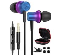 Earphones Wired In-Ear Radio Headphone Wired Earbuds 3.5mm Jack Noise Isolating Headset with Mic Remote Control Noise Isolating for Samsung A06/A15/A05s/A05/A12/A25 for Redmi Note 13 14S A3 Honor X6b