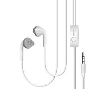 Earphones Wired Jack 3.5mm Remote Control + Micro White