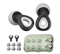 Earplugs for Conversation - Low-Level Noise Reduction with Clear Speech - Social Gatherings, Noise Sensitivity & Parenting - in XS/S/M/L - 16 dB Coverage (Black, 1 Count (Pack of 1))