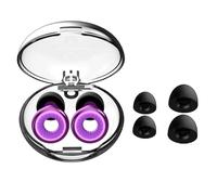 Earplugs for Conversation - Low-Level Noise Reduction with Clear Speech - Social Gatherings, Noise Sensitivity & Parenting - in XS/S/M/L - 16 dB Coverage (Silicon Purple, 1 Count (Pack of 1))