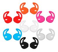 EarPod Cover Tips and Hook Attachment for iPhone 7/6 / 6S / 6 Plus/ 5S/ 5C/ 5 Earphones Headphones Earbuds (7 Pair Black, White, Red, Orange, Clear, Blue, Hot Pink)