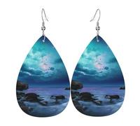 Earring 3D Graphics Universe Space Leather Dangle Drop Earrings Lightweight Drop Leather Earrings Decorative Women Earring For Party Ladies Girl