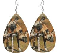 Earring African Wild Dogs Leather Earrings Novelty Drop Leather Earrings Lightweight Women Earring For Girl Decorations Ladies