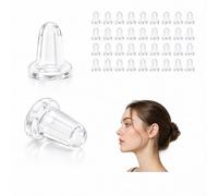 Earring Backs 100 Pcs,PVC 5x6mm Non-Slip Metal-Free Earring Clasps for Studs, Hypoallergenic Clear Earring Stoppers for Sensitive Ears, Daily Use for Standard Studs