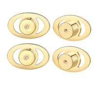 Earring Backs, AKRUWELRY Earring Lifter Backs for Droopy Ears 4pcs Large Earring Support Backings Replacements for Heavy Earrings Locking Pierced Earring Backers for Studs,White Gold