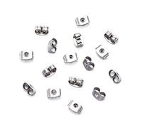 Earring Backs Clutches,Stainless Steel Butterfly Square Earring Safety Backings Pads Bullet Clutch Earring Stopper for Earring 6.5x4.5mm[Pack of 50] Creative and Exquisite Workmanship Fashion design