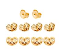 Earring Backs Gold Butterfly Replacement Secure Locking - 10 Pack Studs Safety Backs for Women - Universal Earring Backs for Studs DIY Jewelry Making - Hypoallergenic Gold Clutch Stoppers Findings